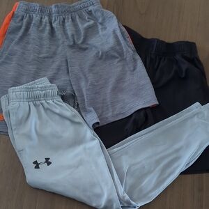 Under Armour Kids' Gray and Black Shorts Set
